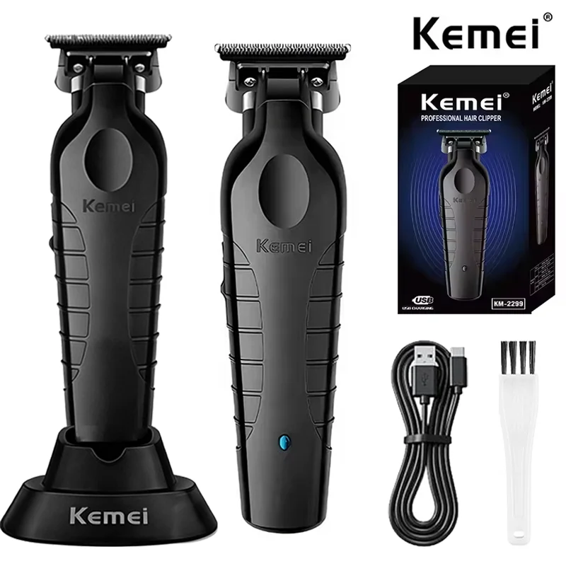 

Kemei KM-2299 Men's Hair Clipper Professional Electric Hair Clipper USB Rechargeable Barber Trimmer Men's Electric Hair Clipper