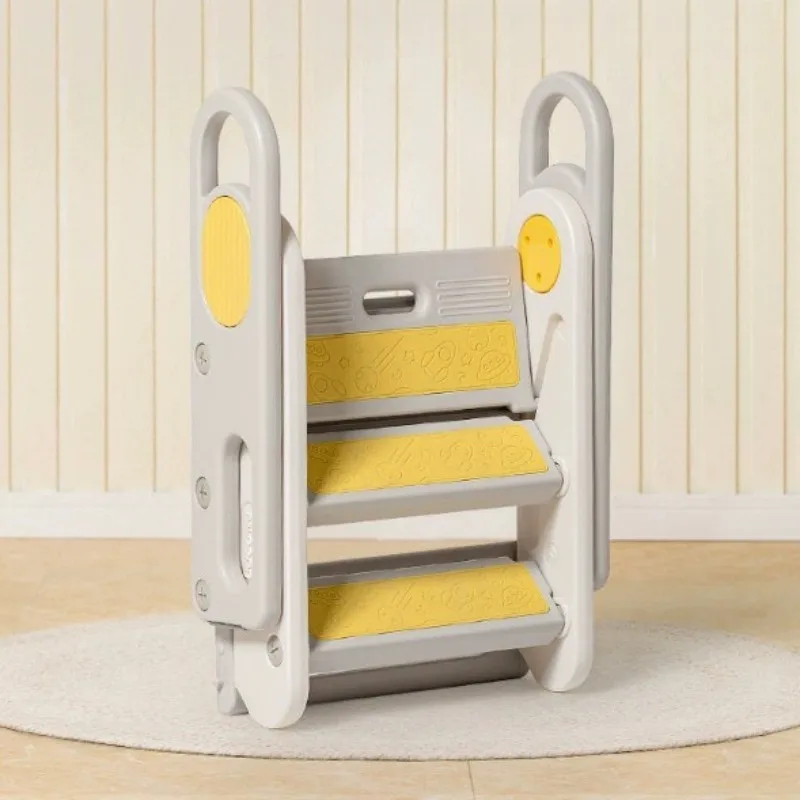 Foldable 3 Step Stool with Handles 75KG Capacity Anti-slip 4 in 1 Bathroom Sink Stool for Kids Toddler Toilet Potty Training