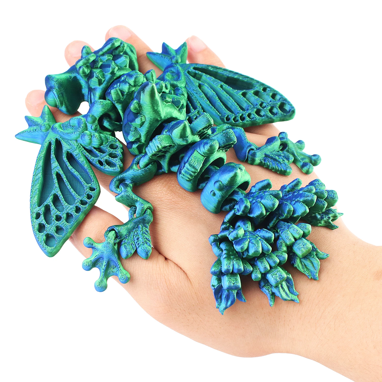 Creative Butterfly Dragon New Unique Colorful Ornament Home Office Decoration Cicada Full Body Joint Movement