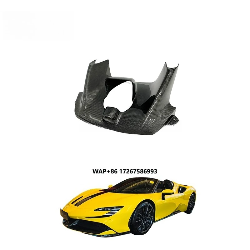 

17carbon OEM Style Glossy Black Carbon Fiber 3K Twill Front Bumper Air Intake Body Kits ACC Fitment for Ferrari SF 90