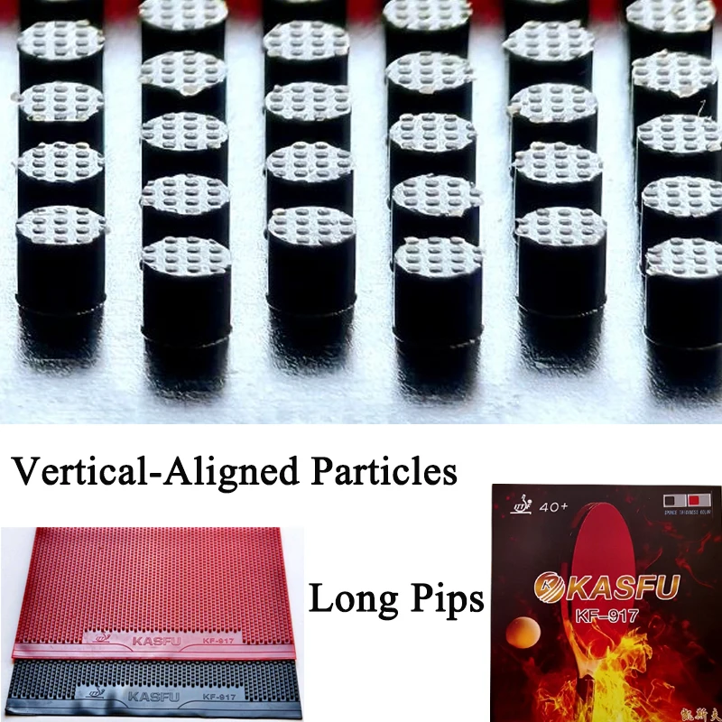 Long Pips Table Tennis Rubber Vertical-Aligned Particles OX Medium Particles KASFU KF-917 Ping Pong Rubber Offensive No ITTF