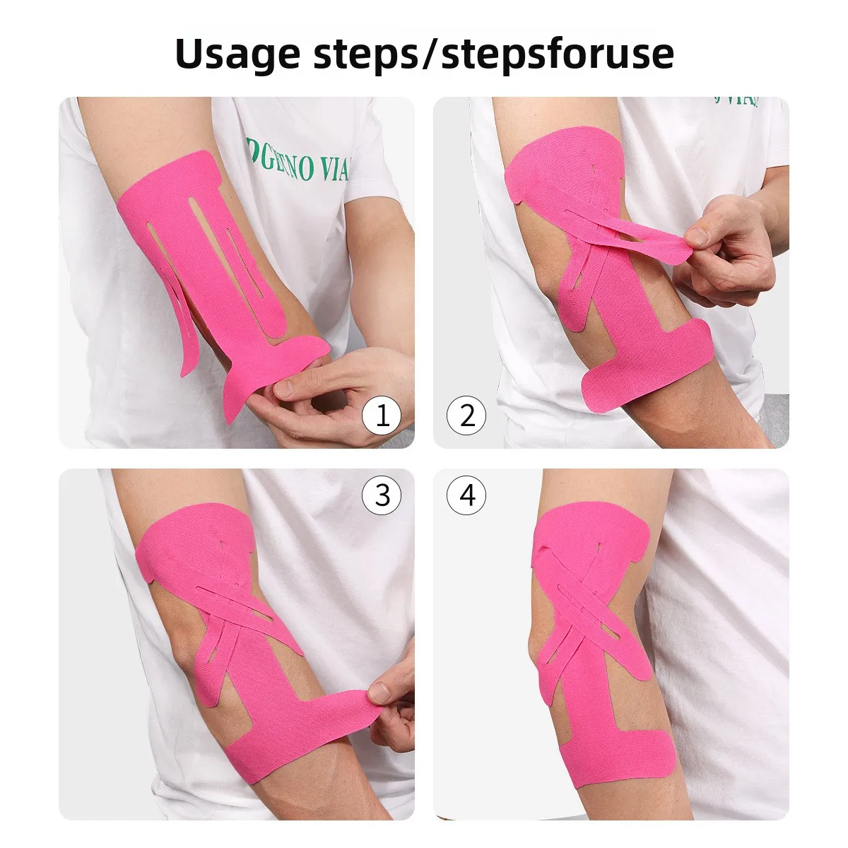 10PCS Kinesiology Tape for Knee Sport Protection Elastic Patches Breathable Precut Athletic Tape for Shoulder Muscle Support