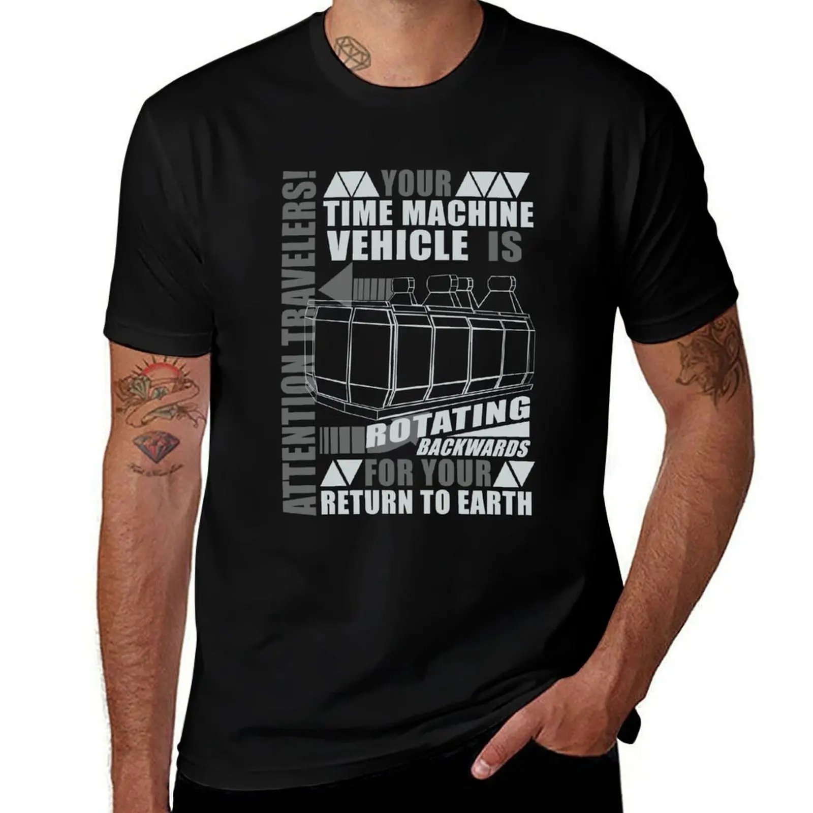 Time Travel Backwards T-Shirt Street Fashion Casual Tee Shirt T-Shirt