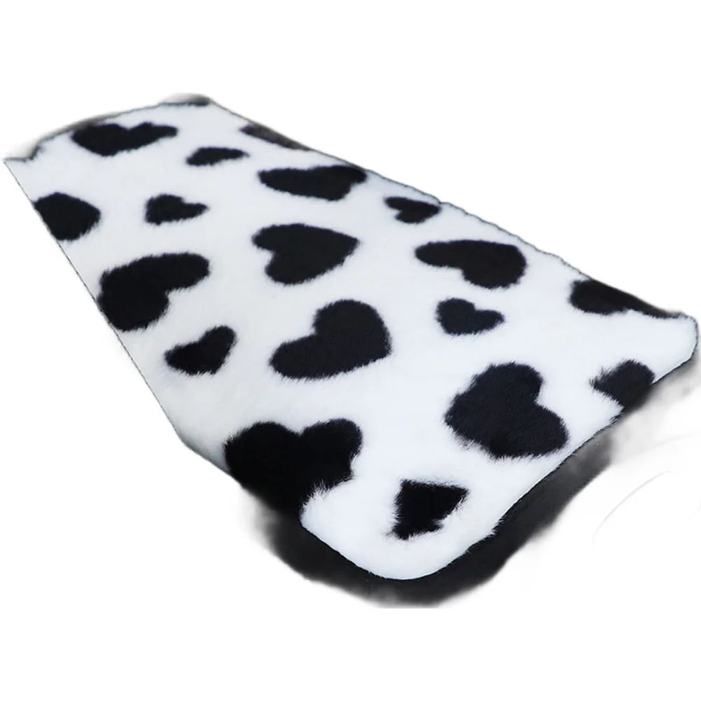 وسادة وحدة التحكم المركزية للسيارة من القطيفة على شكل قلب أرنب من القطيفة الدافئة للشتاء في المنتصف مسند الذراع حصيرة صندوق محمول باليد ملحقات داخلية #5