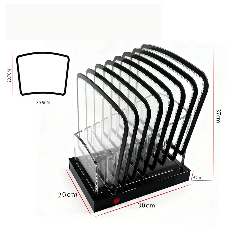 7-Slot Miniature Car Windshield Glass Display Holder, Demo Stand for Window Film Testing & Storage,Auto Detailing Shop ST-A3