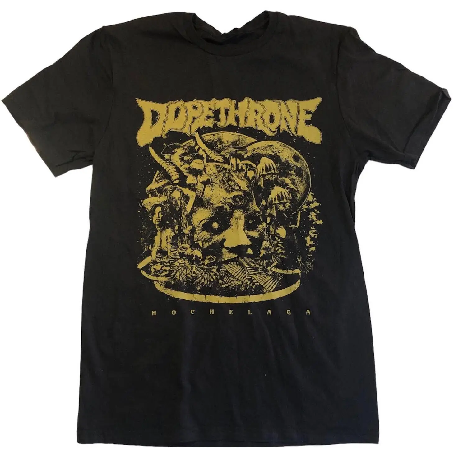 Vtg Dopethrone Band Music Lover Cotton Black Full Size Unisex Shirt MM1430