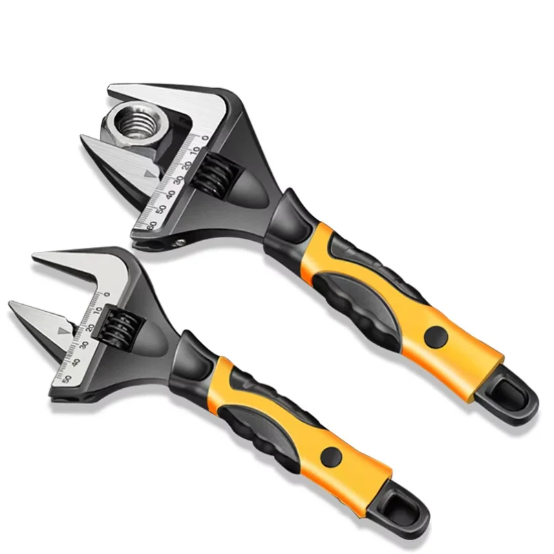 

AIRAJ Adjustable Wrench Stainless Steel Universal Spanner Bathroom Wrench Household Large Open High Quality Plumbing Repair Tool