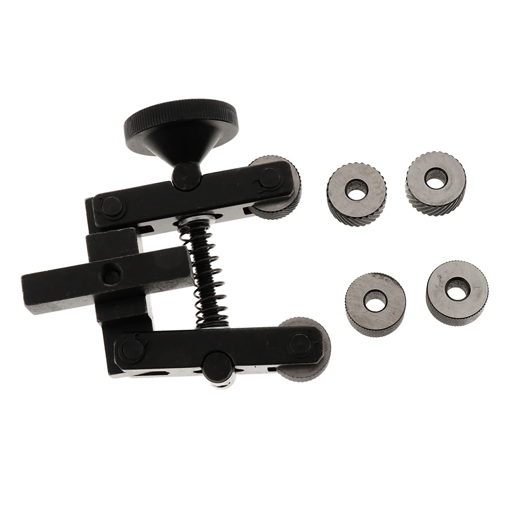 

Large Capacity Knurling Wheels Clamp Type Tool Kit for Metal Lathe Alloy Spare Striated Straight Knurling