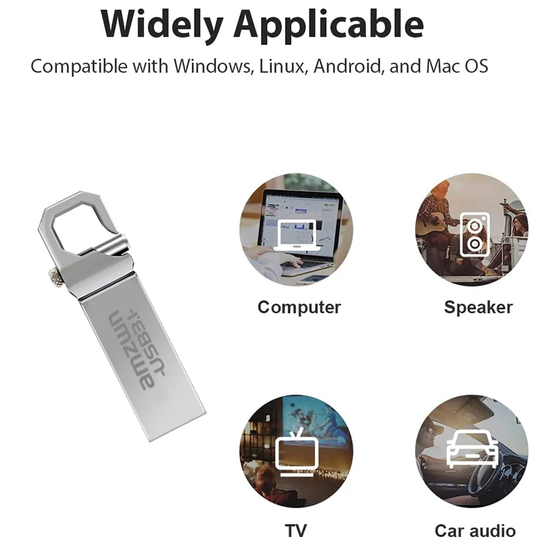 Diska lepas Usb 3.1 logam, Flash Drive logam 128GB 64GB 32GB 16GB, Penyimpanan kantor, stik memori Usb 3.1