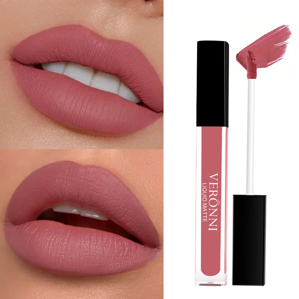 14 color square tube lip gloss waterproof non stick cup, 24-hour long-lasting lipstick lip gloss, sexy and tempting cosmetics