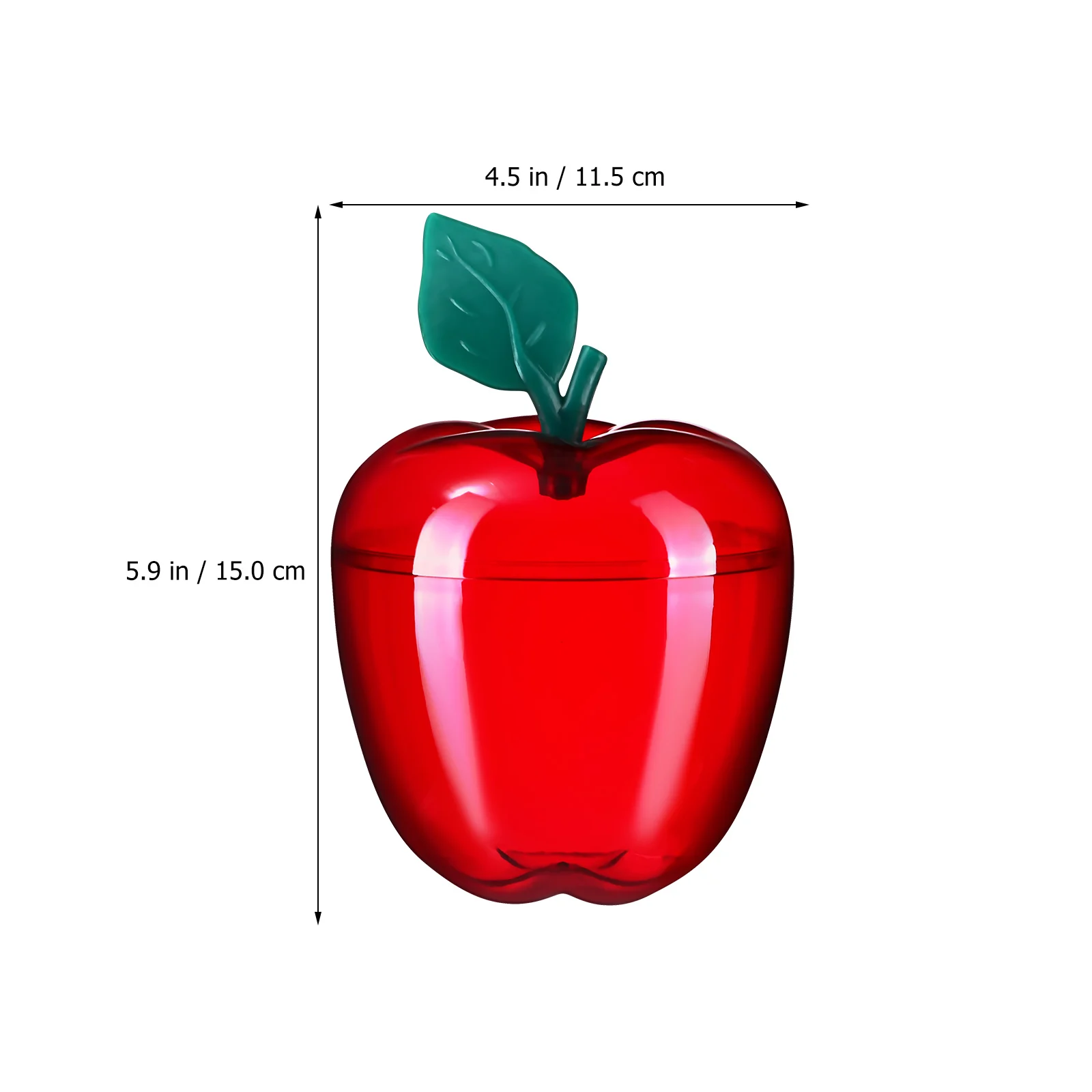 

4 Pcs Red 500ml Plastic Storage Jars Fruit Shape Reusable Food Containers for Snacks Candy Cookie Jar Lid Christmas Tin