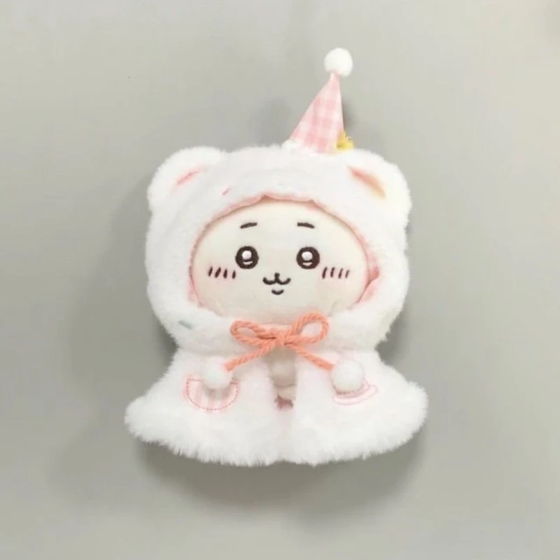 New Cotton Doll Birthday Cloak Big Head and Tie So Cute and Cute Suitable for Labubu Decoration Clothing and Accessories