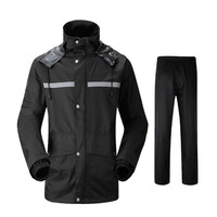 【Adult Split Raincoat Set】Thickened Waterproof Rain Suit with Reflective Strips Stylish Outdoor Rainwear for Cycling Hiking