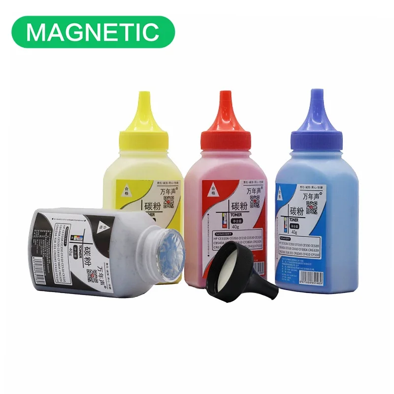 4 PCS Compatible Toner Color Powder For HP CE310A CE320A CE410A CF210A CF350A CF380A Color Laser Printer Toner Bottle