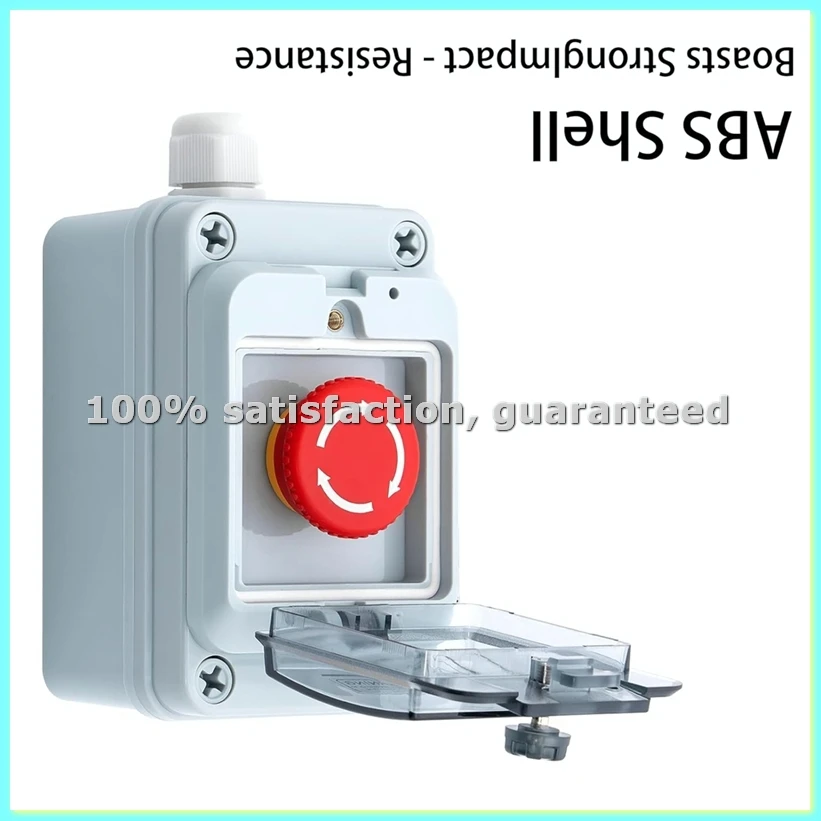Industrial Emergency Stop Button, Electrical Shut Off Switch, IP67 Waterproof for Construction, Factories or Outdoor-ABLA