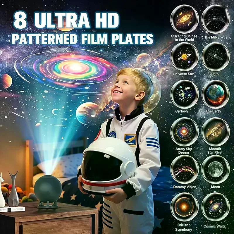 USB Starry Sky Projector Light 8 Starry Sky Projections Photo Background Decoration Light Room Night Light