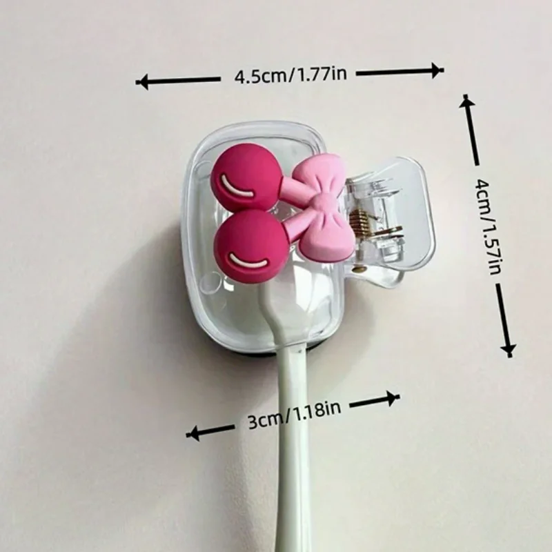 

Держатель для зубных щеток с милым вишнёвым дизайном, узором в виде вишни, защищает головку зубной щетки, имеет два отверстия для дренажа и вентиляции.