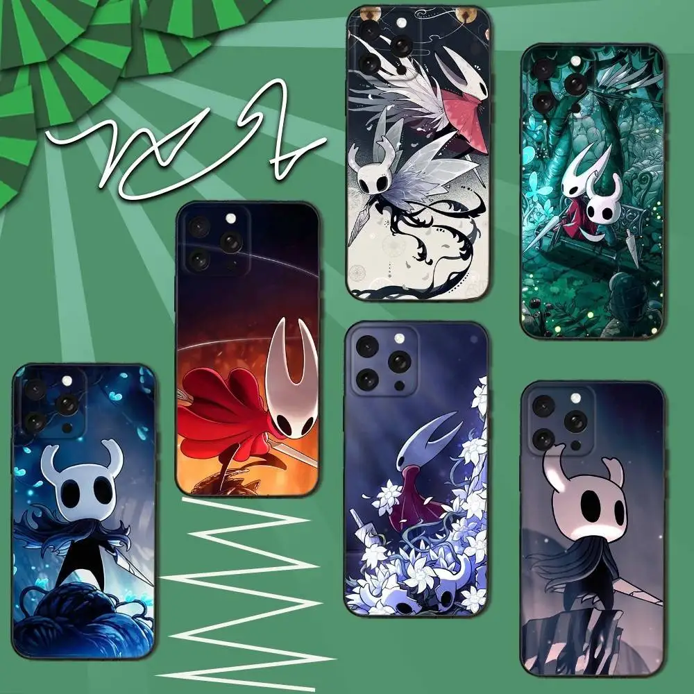 

H-Hollow Game Knight-es Phone Case For iPhone 12,13,14,11,12,17,16,15,Plus,Pro Max,XS,X,XR,SE,Mini,Soft Silicone Black Cover