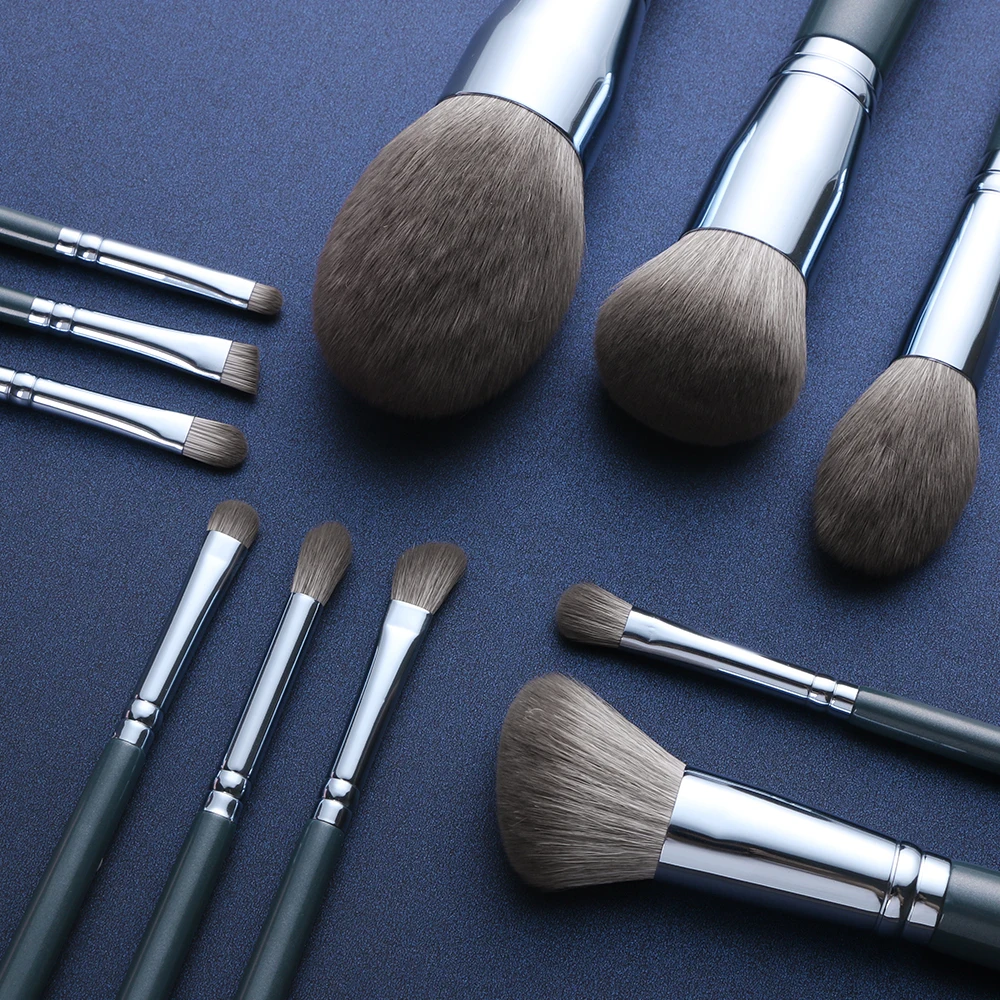 Beauty Brush Set New Blue 11PCS Synthetic Hair Professional Custom Wholesale Private Label Custom logo Make up Brushes