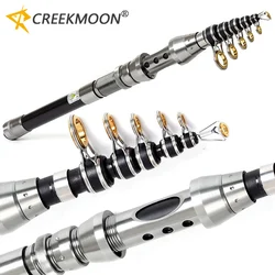 Carbon Telescopic Pole 1.5m 1.8m 2.1m 2.4m Multifunction Fishing Rod Portable Travel Spinning Fishing Rods for Fish Tackle Pesca