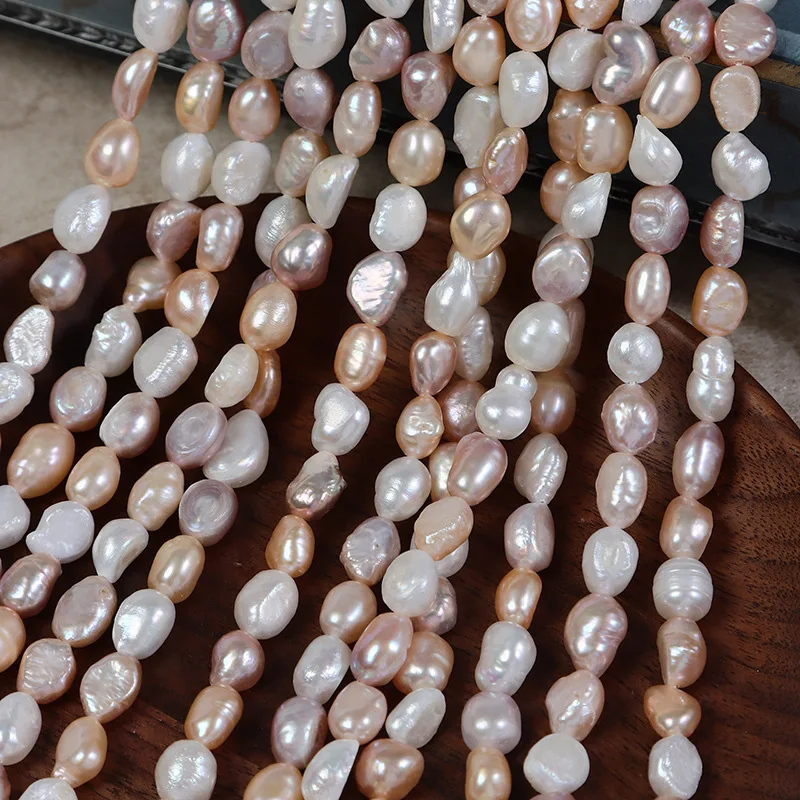 

7-8mm Baroque Coloured Natural Freshwater Pearls Irregularly Shaped Semi-finished Beads for Jewelry Making DIY Necklace Bracelet