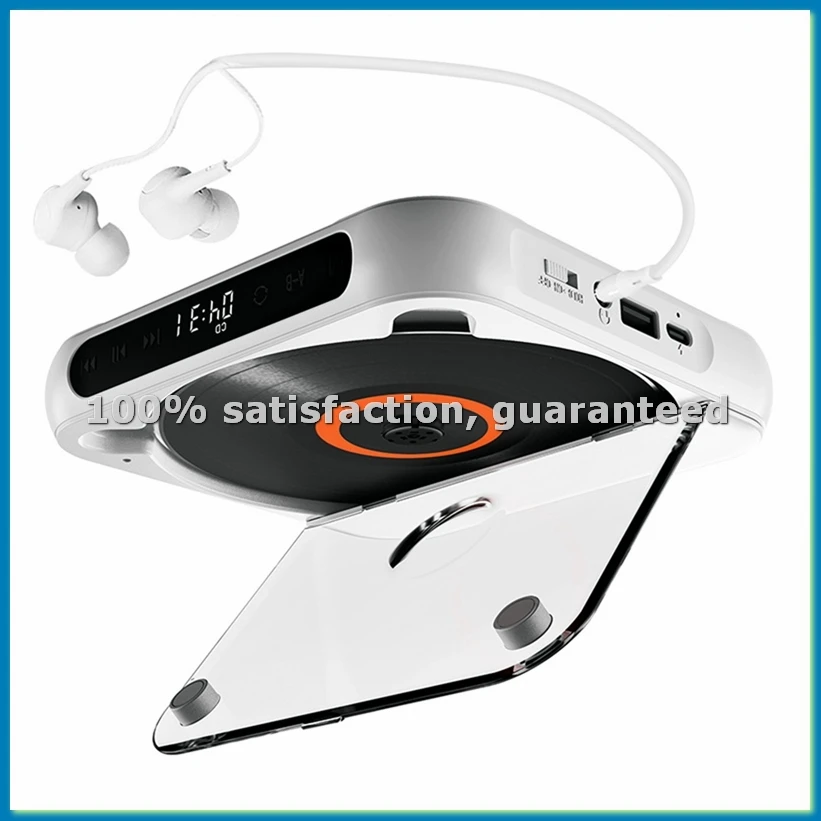 

Bluetooth-плеер для компакт-дисков, портативная колонка BT, стереоплеер с LED-экраном, HIFI-качество звука, встроенный перезаряжаемый аккумулятор-A25R
