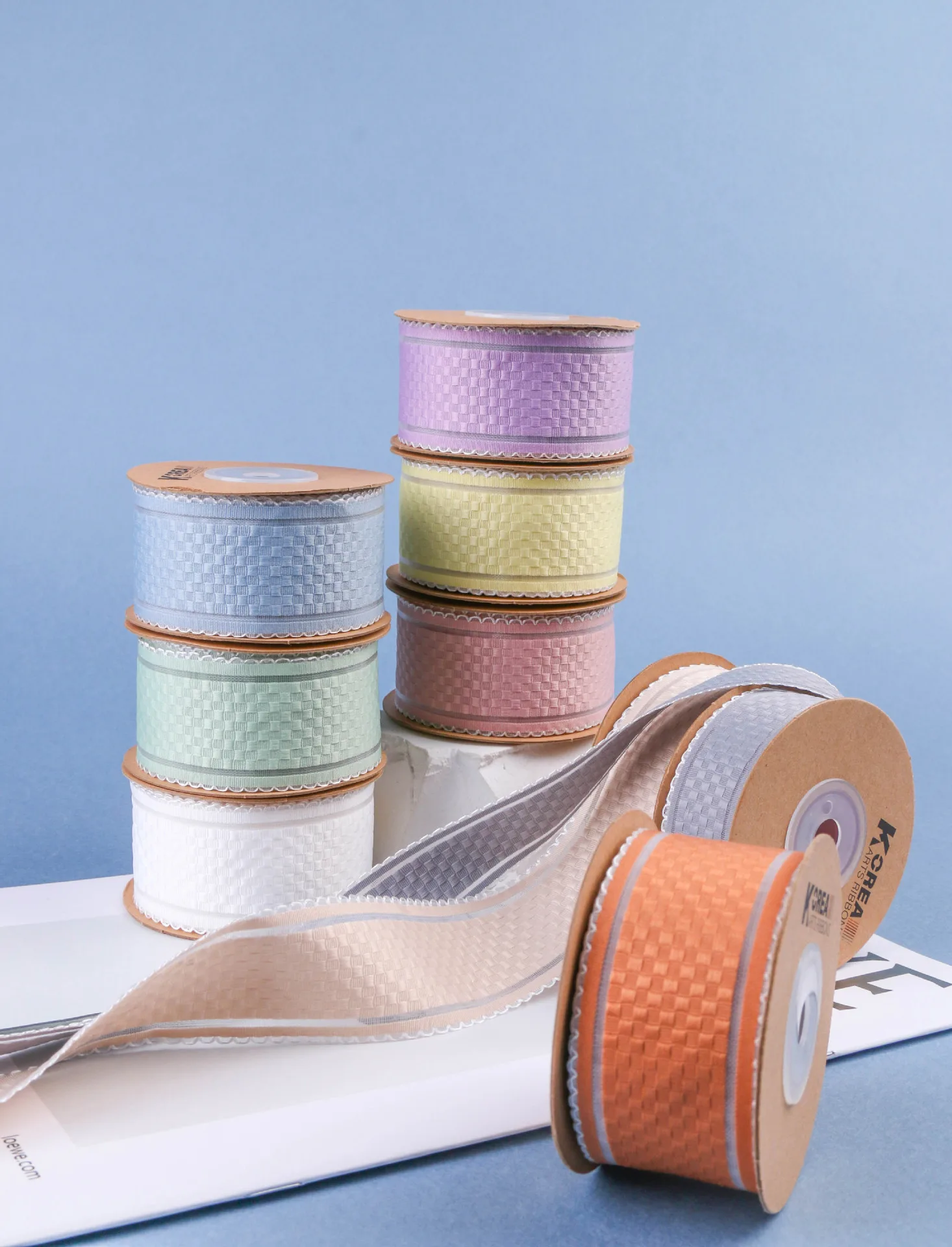 10 Yards 38MM Karo-/Band-/Holzkantenbänder Haarschleifen DIY-Handwerk Handgefertigte Accessoires YM2023052001 – Detail 5