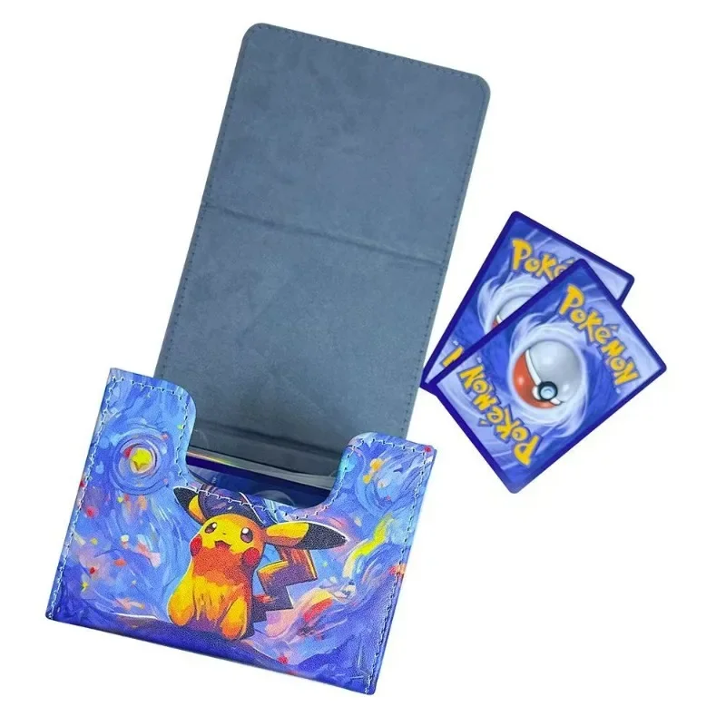 caixa-de-armazenamento-de-cartas-katara-tomy-pokemon-gengar-estilo-noite-estrelada-yugioh-ws-ocg-ptcg-em-couro-pu
