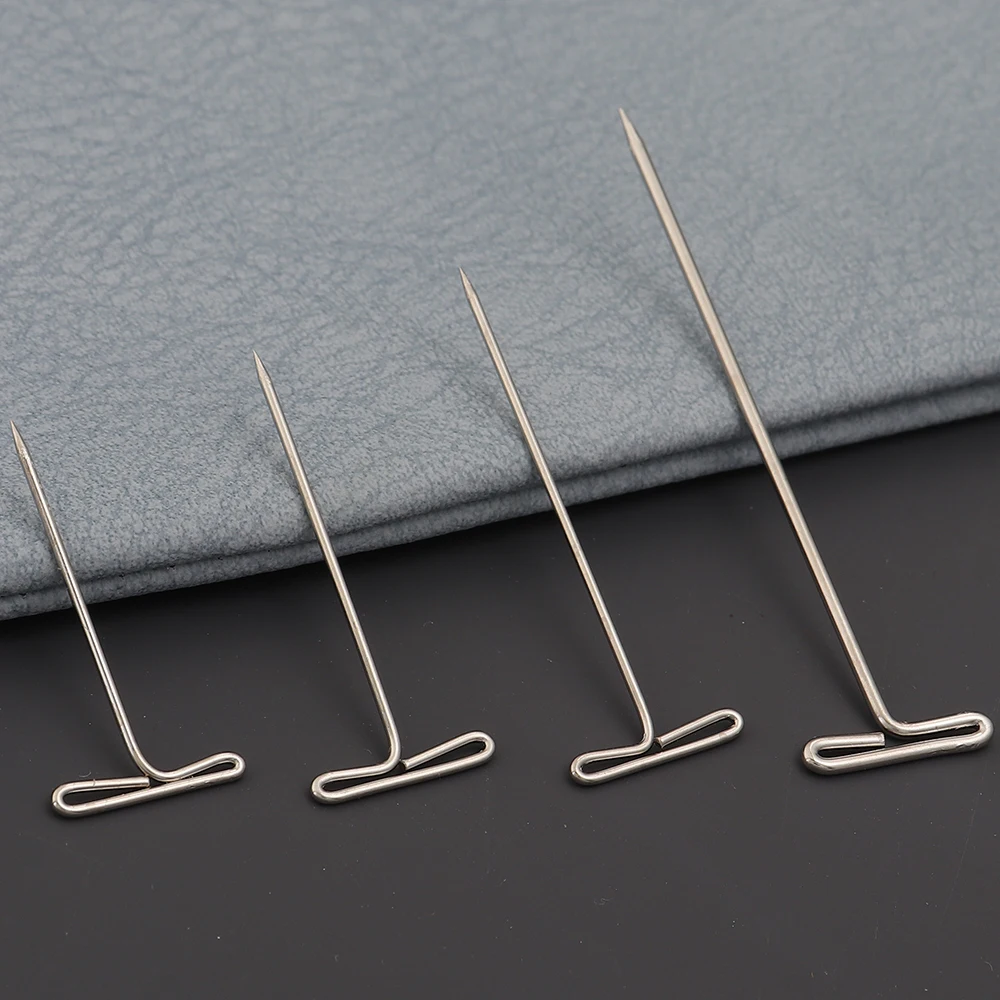 100pcs/box Stainless Steel T Pins Wig Fixing Needles Metal T Shape Pins For Wig Making Hair Extension Fixing Jewelry Supplies view 6