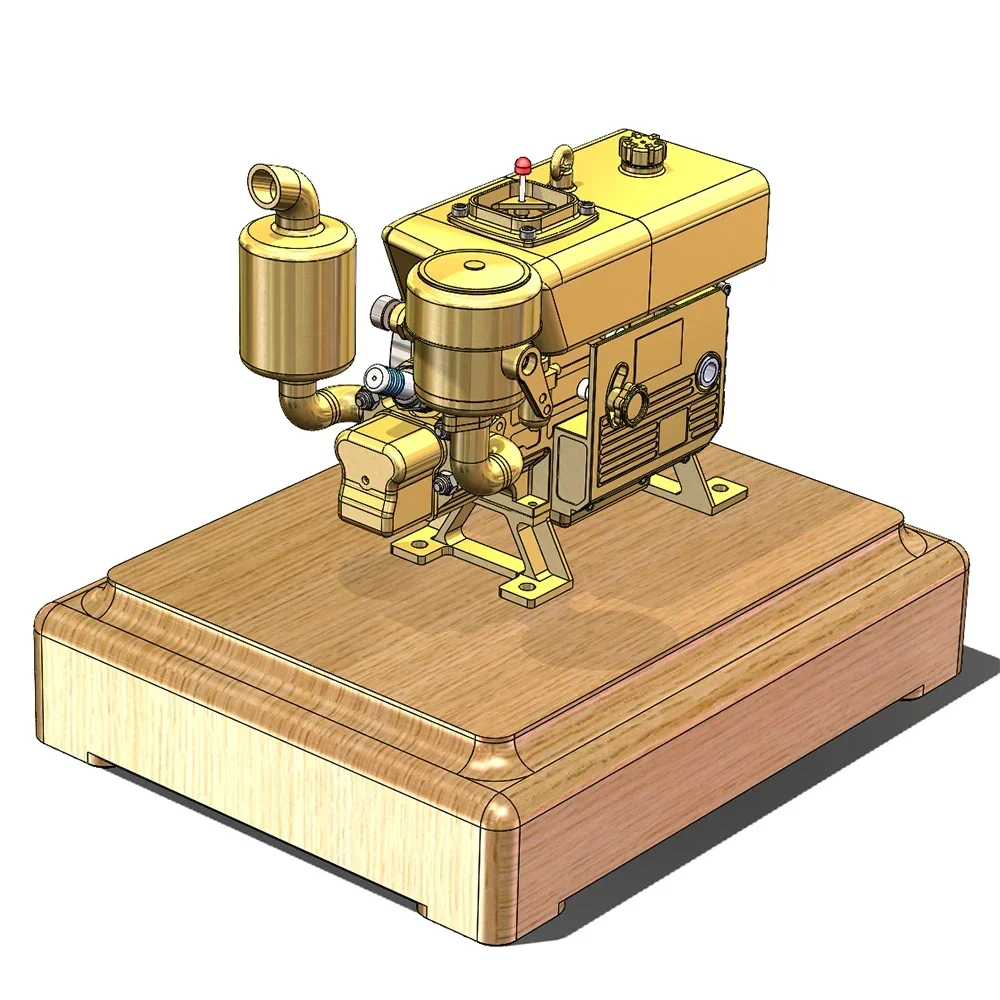 Single-cylinder Simulation Engine Model Toy No.2 Non-static Burning Oil Can Be Used As A Gift for Collections Physics Experiment