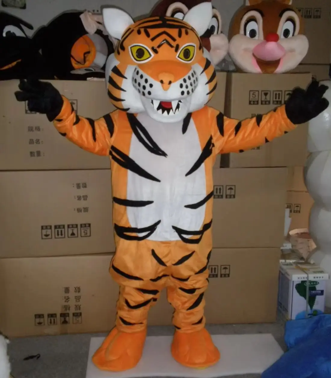 

New Adult Best Sale Lovely Big Tiger Animal Cartoon Mascot Costume Christmas Fancy Dress Halloween Mascot Costume