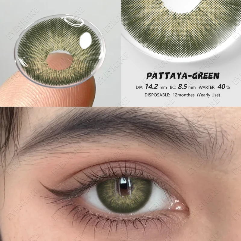 EYESHARE Natural Colored Contact Lenses For Eyes 2pcs Blue Eye Lenses Brown Contacts Lenses Yearly Beautiful Pupil Contact Lens