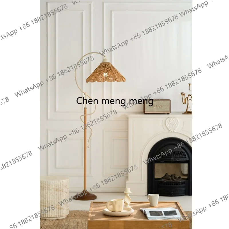 

Living room, bedroom, study, simple medieval retro light luxury atmosphere floor lamp