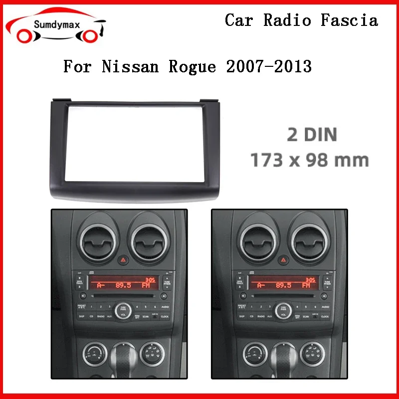 

Автомобильный радиоприемник Double Din для Nissan Rogue 2007-2013, автомобильный мультимедийный плеер, рамка, панель, комплект крепления на приборную панель, лицевая панель, отделка