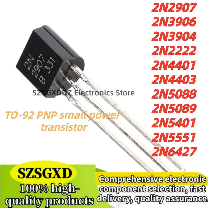 50 pieces 100% new quality 2N2222 2N2907 2N3904 2N3906 2N4401 TO92 2N4403 2N5088 2N5089 2N5401 2N5551 2N6427 TO-92 In Stock