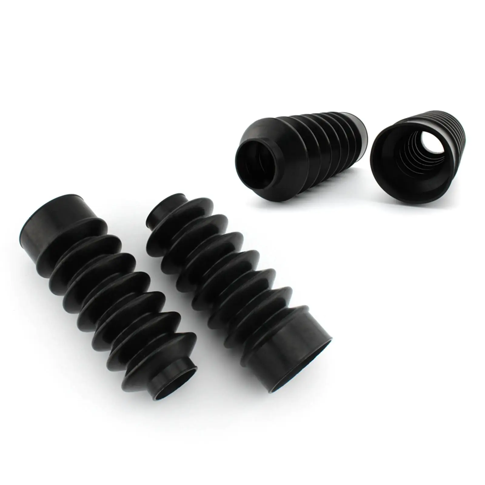 Front Fork Cover Gaiters Rubber Long Boots with 39mm Fork Shock Damping Fits for FX XL883 XL 1973-up XL1200 Fxd