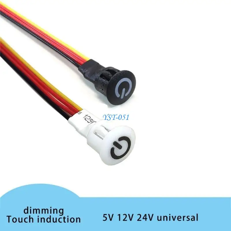 E15A LED Dimmer Recessed Touch Sensors Switches Button Control Stepless Dimmable Switches Home Switches Controller Enduring