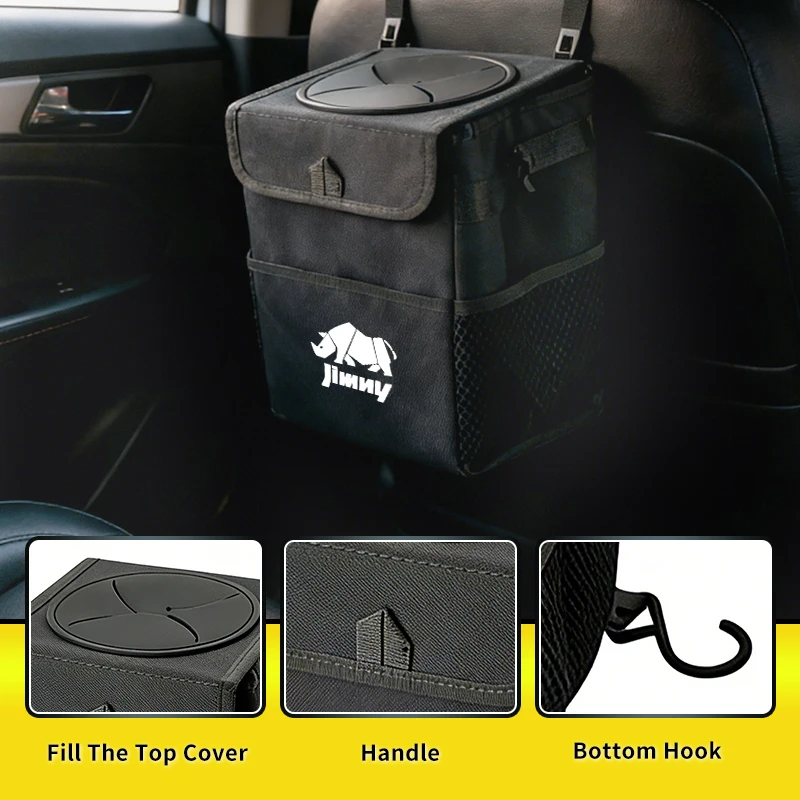 Oxford Cloth Waterproof Trash Can For Suzuki Jimny Swift Grand Vitara Ignis DZire Alto Baleno Spacia Xbee Swace Across S-Presso - view 5