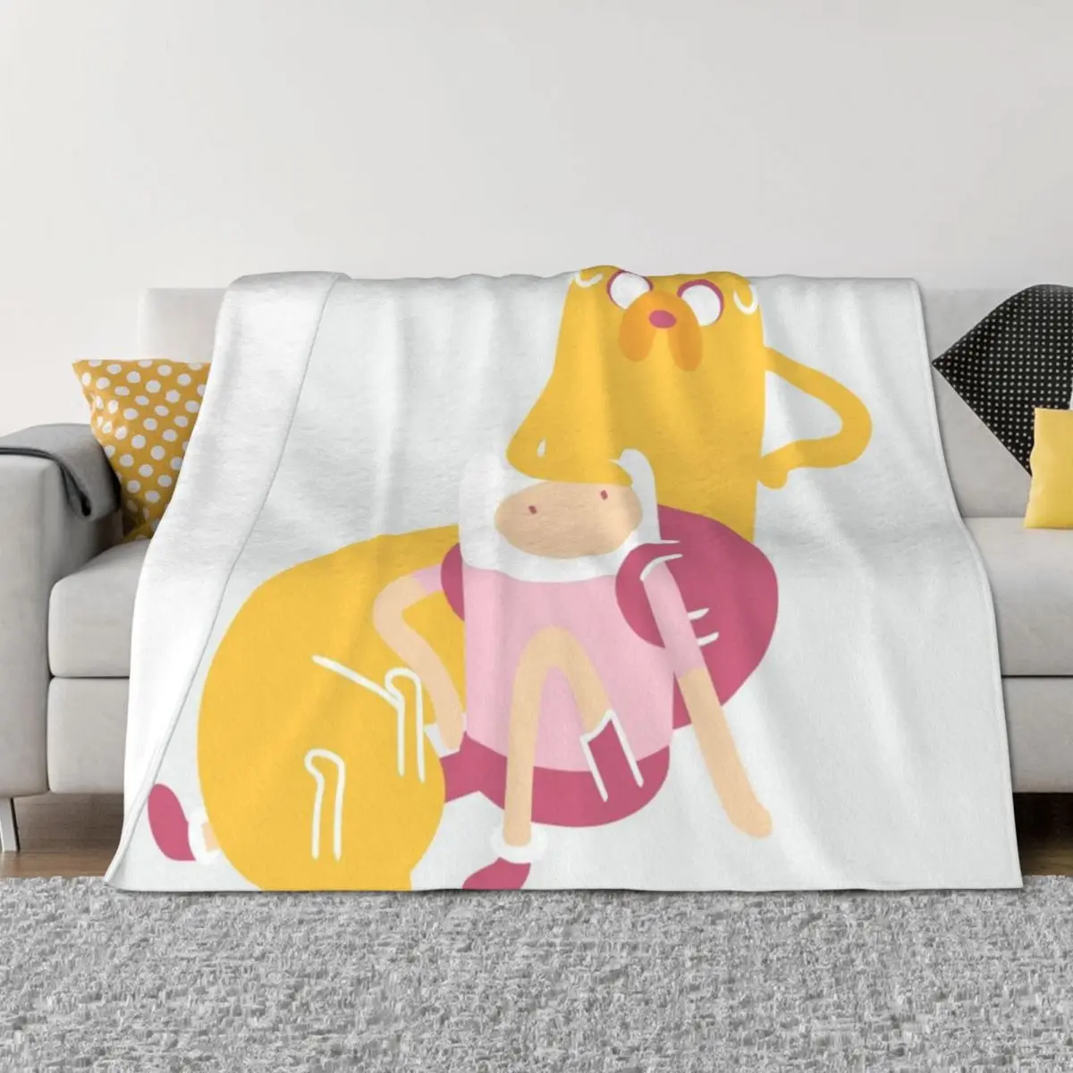 

Finn & Jake (Adventure Time) Throw Blanket For Decorative Sofa Bed Plush Blankets
