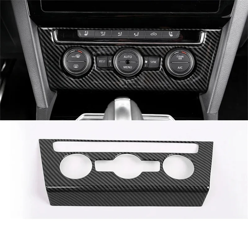 

carbon fiber car air conditioner switch panel trim for volkswagen passat b8 gt 2016 2017 2018 2019 2020 2021 2022 r line variant