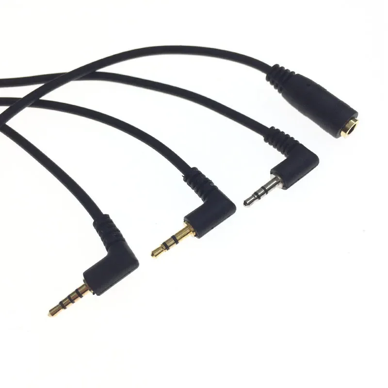 Kleine Bis Große Kopfhörer Kabel 3 Abschnitte 4 Abschnitte 2,5mm Zu 3,5mm Audio Adapter Kabel 3,5 Weibliche Zu 2,5 männlich 90 Grad Ellenbogen