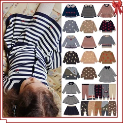 Children Clothes Suit KS Girls Embroidery Cardigan Sweater Dress Boys Knit Sweaters Tops Pants Set Kids Sweatshirt Sweatpants