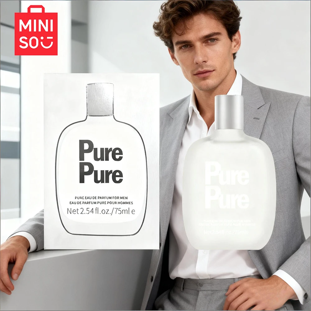 MINISO PURE Perfume For Men Original Luxury Floral Eau De Parfum Designer Fragrance Man Gift Body Spray 75ML