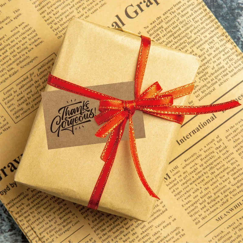 

50pcs Natural Kraft Paper Thank You Cards for Small Business Appreciation Enterprise Thank You For Your order Card Greeting Card