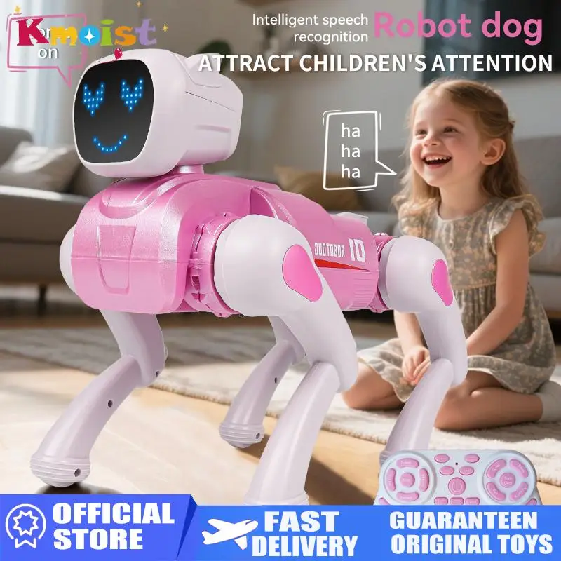 

2.4G Simulation Intelligent Mechanical Dog Voice Dialogue Cute Expression Lamp Mobile Phone APP Remote Control Programming Toys