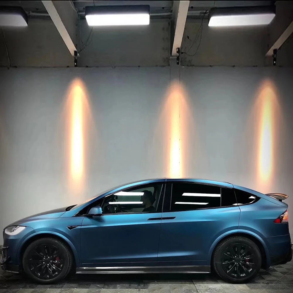 Ultral Matte Metal Blue PET Car Vinyl Wrap Self Adhesive Fade Resistant Automotive Color Change Film for Vehicle Body Decoration