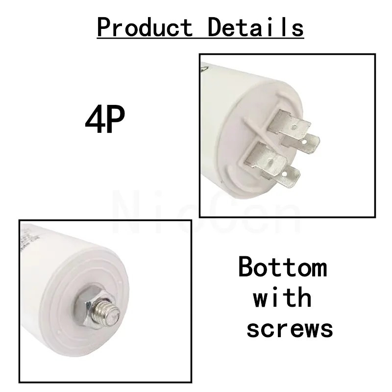 CBB60 450V Capacitor Motor Double Insert Water Pump Starting  4/5/6/8/10/12/14/15UF 16UF 18UF 20UF 25UF 30UF 35UF 40UF 45UF 50UF