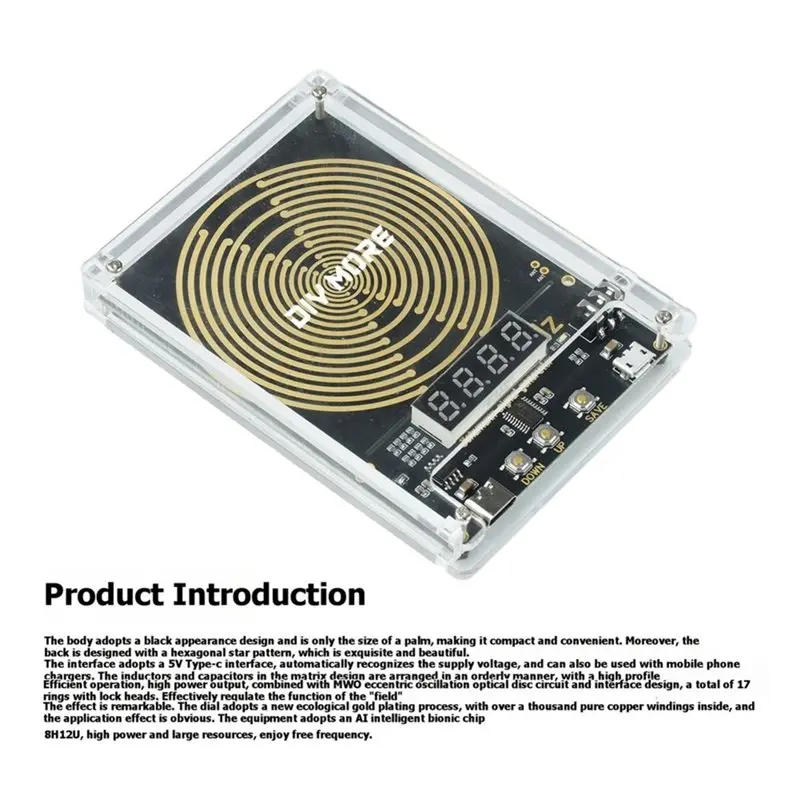 [NEWA64Z!】 DC 5V For DIY Projects Compatible 0.01-9999HZ Adjustable Frequency Schumann Wave Generator DC 5V Type-C Port