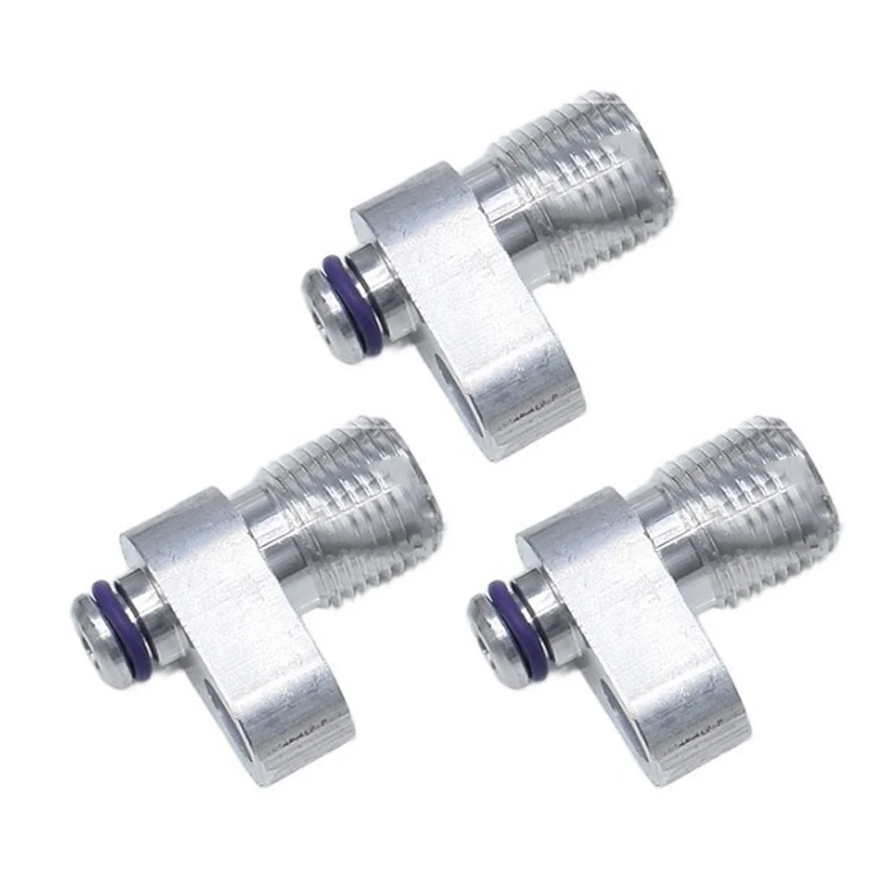 AC Manifold Adapter Fitting Set 3Pcs for Converting Standard Gauge Sets to External Thread AC Compressor Ports