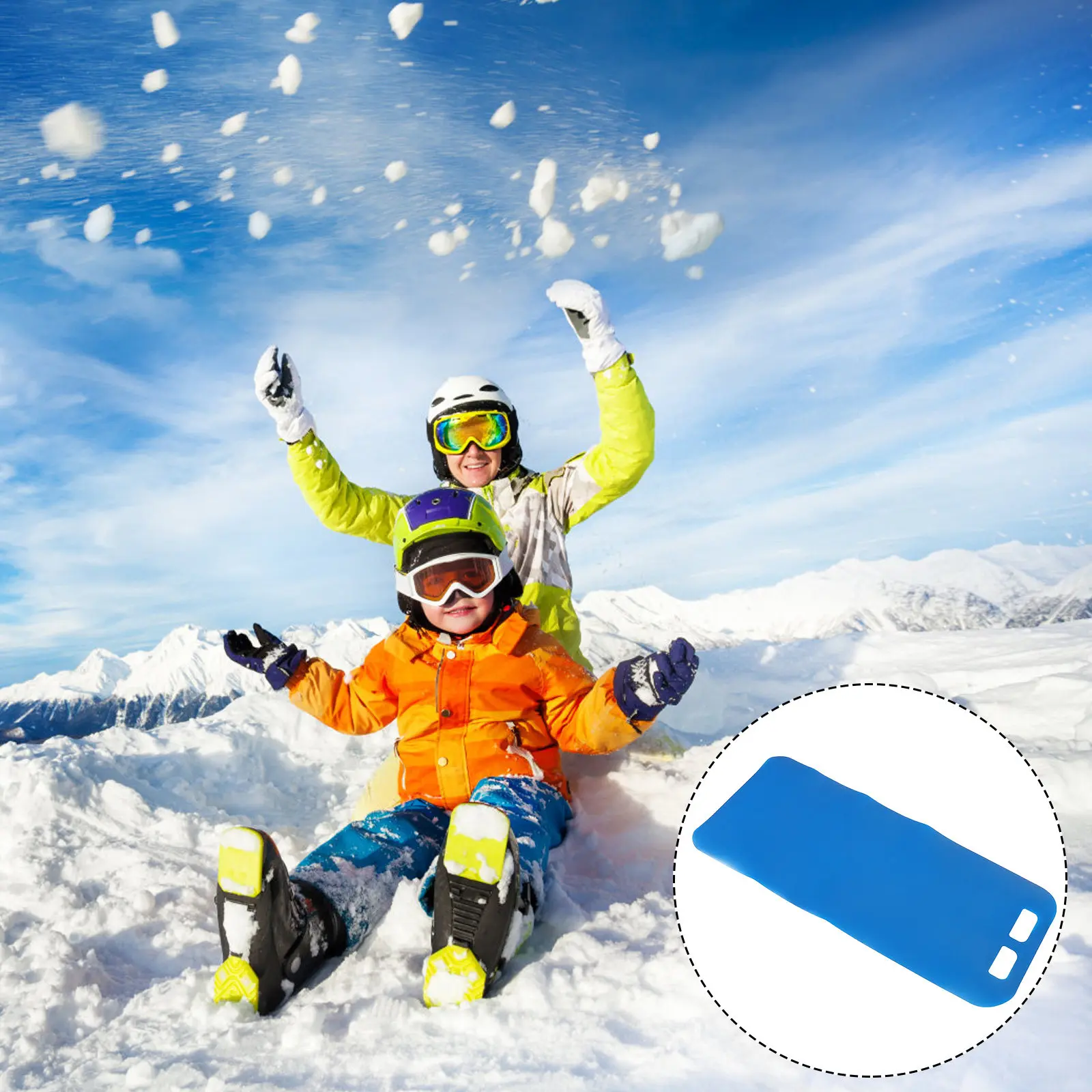 

Children Simple Snow Sled Mat Lightweight Plastic Roll Up Flexible Snow Carpet Sled for Kids Grass Sliding Board Outdoor Play
